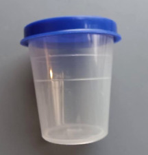 TUPPERWARE Midget Mini Bowl Small 2 oz (1) Condiment Cup Sheer clear + blue lid picture