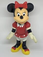 Vintage 1980's Disney Minnie Mouse Vinyl Figure Jointed 6.75” picture