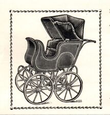 1909 Henry Truab & Son Carriages & Toys  Billhead - Auburn, NY Baby Carriage A1 picture