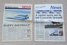 2 x British Airways News Staff Newspaper Concorde Special Editions 1986 & 2003 picture