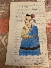 Native American Choctaw Indian Ledger Art Original Art picture