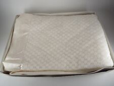 Vintage Baby Blanket White Lace and Satin Trim Storktex w Box Style 245 Baptism picture