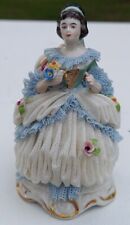 Vintage Frankenthal Germany Dresden Art LADY SITTING IN CHAIR Figurine Marked  picture