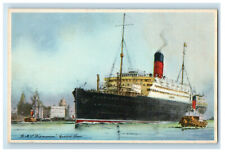 c1940's RMS Franconia Cunard Line Boat Steamer Unposted Vintage Postcard picture