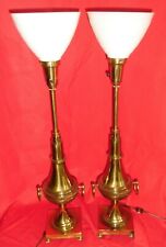 Pair Of Stiffel Two Handle Brass Table Lamps - 33