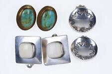 3 Pairs Vintage Native American clip on earrings picture
