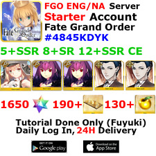 [ENG/NA][INST] FGO / Fate Grand Order Starter Account 5+SSR 190+Tix 1690+SQ #484 picture