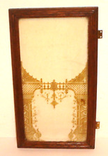 Antique Seth Thomas Wood & Glass Parlor / Gingerbread Kitchen Clock Case Door picture