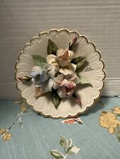 Capodimonte Porcelain Wall Art 3D Floral Decorative Plate Carlo Savastano Italy picture