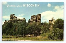 Greetings From Wisconsin Castle Rock Camp Douglas Wisconsin WI Vintage Postcard picture