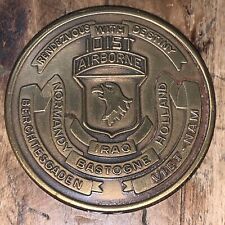 AUTHENTIC US ARMY 101st AIRBORNE AIR ASSAULT DIVISION CHALLENGE COIN Bronze HTF picture