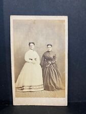 Early antique cdv photo 2 young women by Hanks of Malmesbury Wiltshire  picture