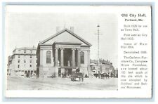 c1915 Old City Hall Scene, Portland, Maine ME Antique Unposted Postcard  picture