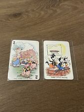EXTREMELY RARE 1938 CASTELL 3 LITTLE PIGS & 3 WOLVES SHUFFLED SYMPHONIES CARDS picture