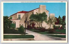 Postcard California Hollywood Home Of John Barrymore Unposted White Border Era picture
