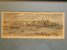 1872 VIEW OF SAVANNAH FROM THE RIVER, Color Wood Engr. from PICTURESQUE AMERICA. picture