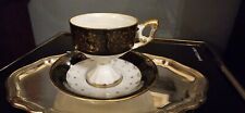 19th Century Unmarked Old Paris Porcelain Footed Teacup & Saucer picture