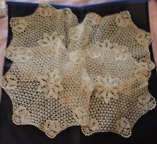 Vintage Beige Crocheted Doilies Set of Four picture