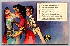 Postcard Halloween In The Hour Of Midnight Halloween Your Future Husband Be Seen picture