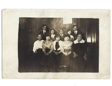 c.1900s Loving Family Group In House RPPC Real Photo Postcard UNPOSTED picture
