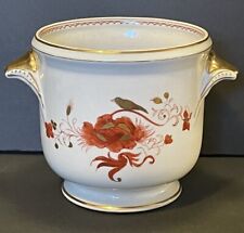 WISHMAKER Amoges Cashe Pot Fall Blossoms Antique Hand Painted Planter Bucket EUC picture