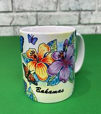 Orca Coatings Ceramic Bahamas Cup Butterfly & Flower 8oz Coffee Mug picture
