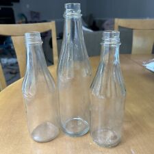1930s -60s  Vintage  Ketchup / Sauce Bottle, Dug up, No top or label (lot of 3) picture