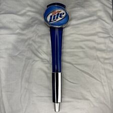 Miller Lite Blue Light Blue beer tap handle Read Description Double Sided picture