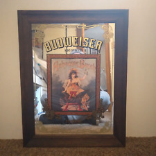 1992 Anheuser Busch St Louis Budweiser Beer Victorian Lady Mirror Mancave 26x20 picture