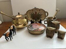 Vintage Brass Lot Of 9 Items picture