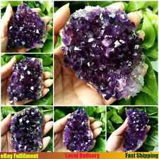 10-150g Large Natural Amethyst Cluster Quartz Crystal Druzy Geode Healing Stone picture