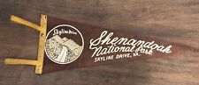 Vintage Shenandoah National Park Skyline Drive Virginia Pennant Souvenir 17”x7” picture