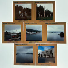 Sitka Alaska, Totem Poles, Boats, City Hall+: 1970s Medium Format Slide LOT x7 picture