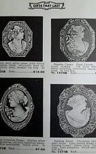 1934 Cameo Brooch vintage jewelry catalog advertisement  of styles  picture