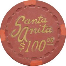 Santa Anita (Turf Club) Casino Las Vegas Nevada $100 Chip 1951 picture