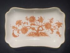 Tehran Haviland Limoges Porcelain Dish Tray Made in France Rust Floral Trees picture