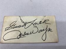 JOHN WAYNE ORIGINAL BUSINESS CARD WITH AUTOGRAPH picture