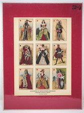 The D'Allemagne Book of 1906 Original Page Epoque Louis-Philippe Playing Cards picture