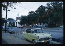 Ford Consul Car Street Scene New York Church 35mm Slide 1950s Kodachrome picture