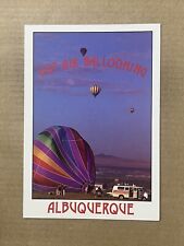 Postcard Albuquerque NM New Mexico Hot Air Balloon Vintage Rally Wagon Van picture