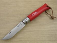 Opinel No. 08 Red INOX Stainless Steel Knife, Wood Handle, France - VT Creamery picture