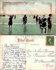 Vintage Postcard - Bathers At Nantasket Beach, MA - period bathing suits picture