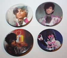 Vintage 1980s Prince Pinback Button Pins Lot of 4 Purple Rain 1.25