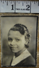 Vintage Photo Beautiful African American Girl Teen 1936 Signed picture