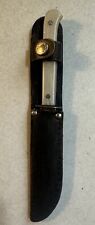 Vintage Unknown Straight Blade Hunting Knife USA picture