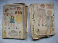 2 1930s Children's Dress Sewing patterns / Smocking / Cross Stitch picture