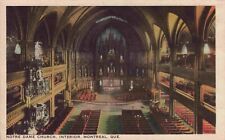 Notre Dame Church Interior Montreal Quebec Canada Postcard Vtg 9222 picture