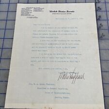 Antique Letter United States Senate Morris Sheppard 1935 Texas TX To State Rep picture