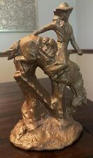 Western Cowboy & Horse Sculpture Signed Hugo (Robus?) picture