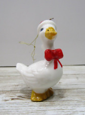 Vintage Colorful Glass Goose Christmas Tree Ornament 3 inch high  picture